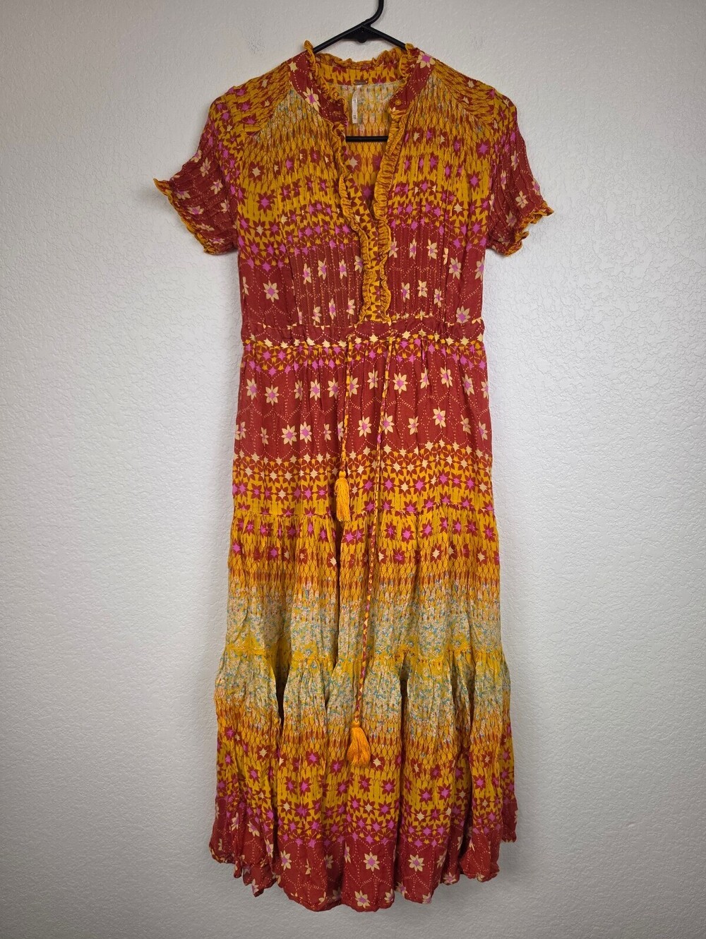 Free People Floral Pattern Boho Dress XS